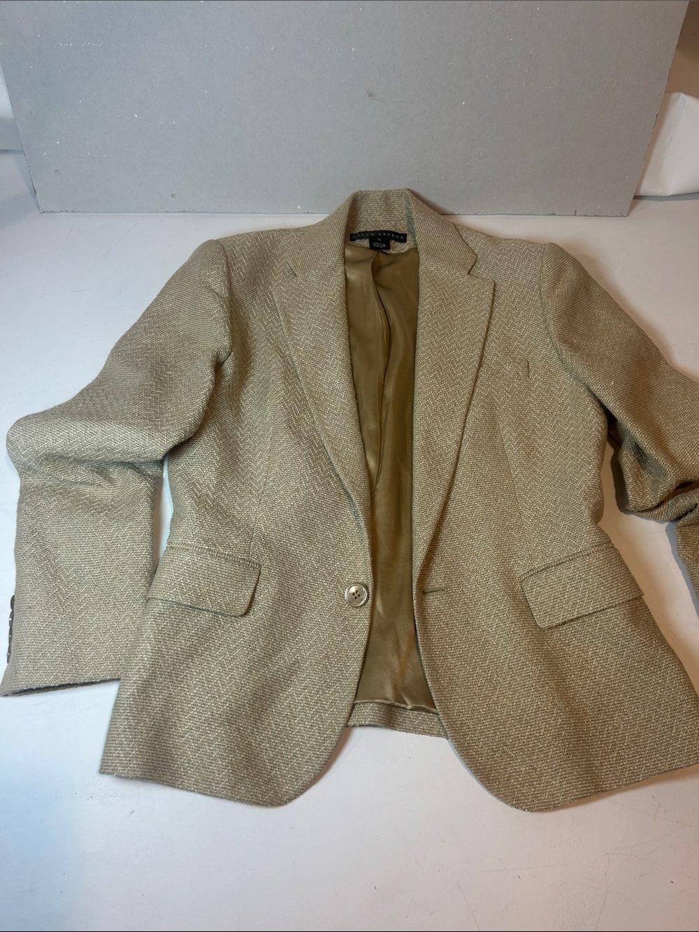 Ralph Lauren Classic Women's gold/wheat Wool-Blend Blazer